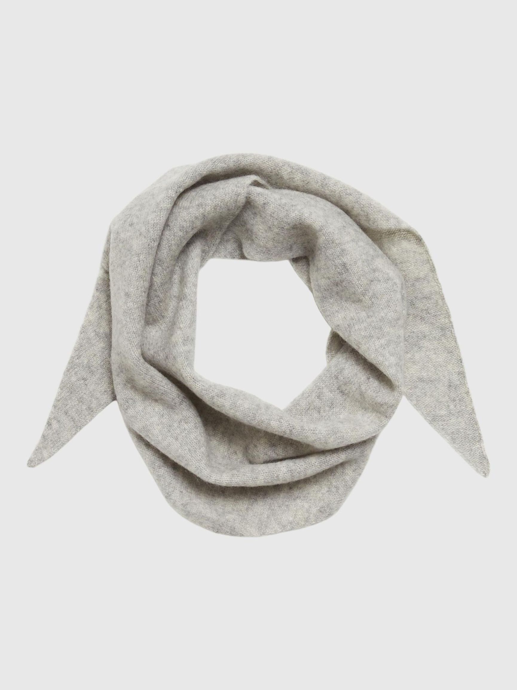 100% CASHMERE SCARF, Medium Grey Melange, highres