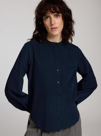 100 % COTON CHEMISE À MANCHES LONGUES, Dark Sapphire, highres