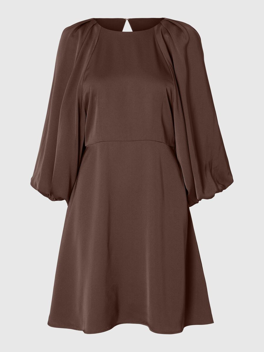 Selected OPEN RUG MINI JURK, Chestnut, highres - 16098100_Chestnut_001.jpg