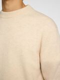Selected LICHTGEWICHT PULLOVER MET RONDE HALS, Oatmeal, highres - 16096920_Oatmeal_006.jpg