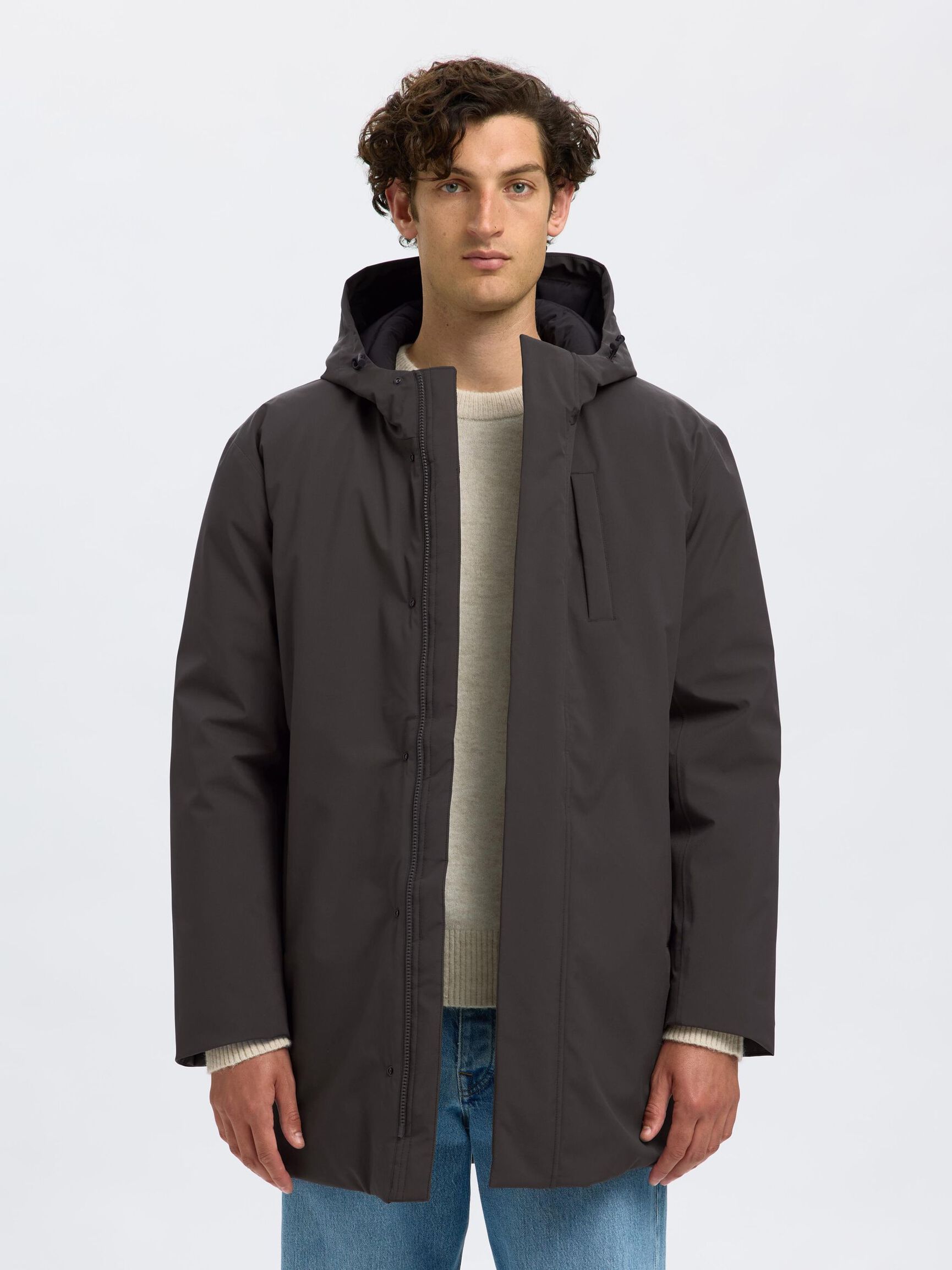 TECHNICAL PARKA COAT, Kambaba, highres
