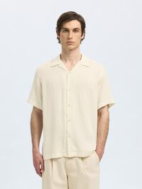 PRINTED SHORT SLEEVED SHIRT, Egret, highres