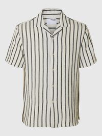 TEJIDO DE ALGODÓN CAMISA DE MANGA CORTA, Egret, highres