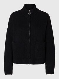 LAINE MÉLANGÉE CARDIGAN, Black, highres