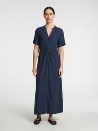 KORTE MOUWEN BLOUSEJURK, Dark Sapphire, highres