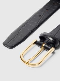 100% LEATHER BELT, Black, highres