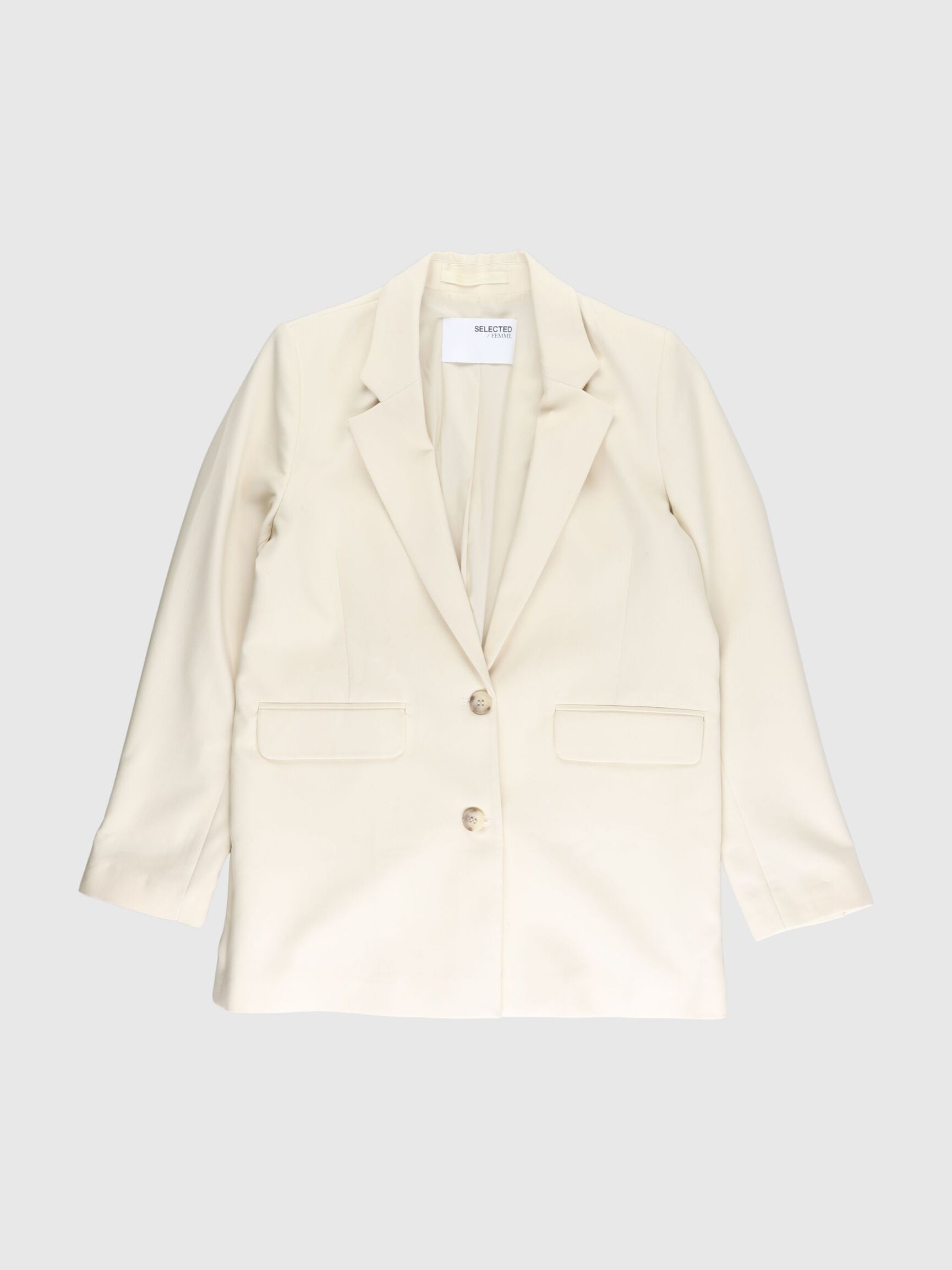 VISCOSEMIX RELAXED BLAZER, Birch, highres