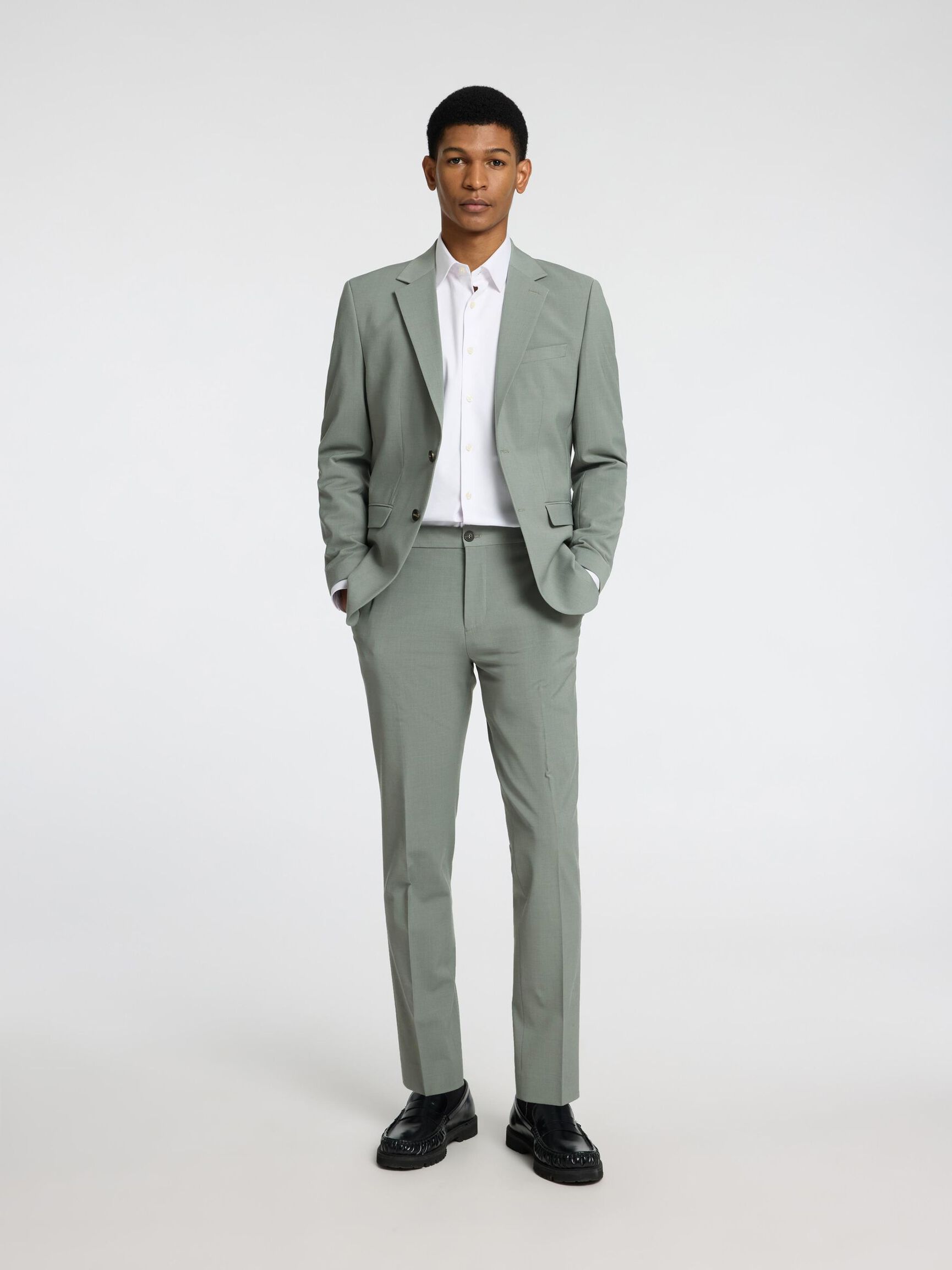 SLIM FIT ANZUGHOSE, Iceberg Green, highres