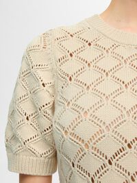 GEBREIDE MAXI JURK, Birch, highres