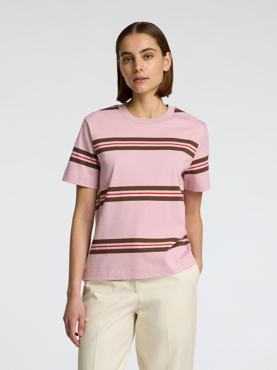 Selected BOXY FIT SHORT-SLEEVED T-SHIRT, Bleached Mauve, highres - 16099323_BleachedMauve_1221913_003.jpg