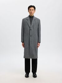 HALV GLIDELÅS STRIKKET PULLOVER, Antracit, highres