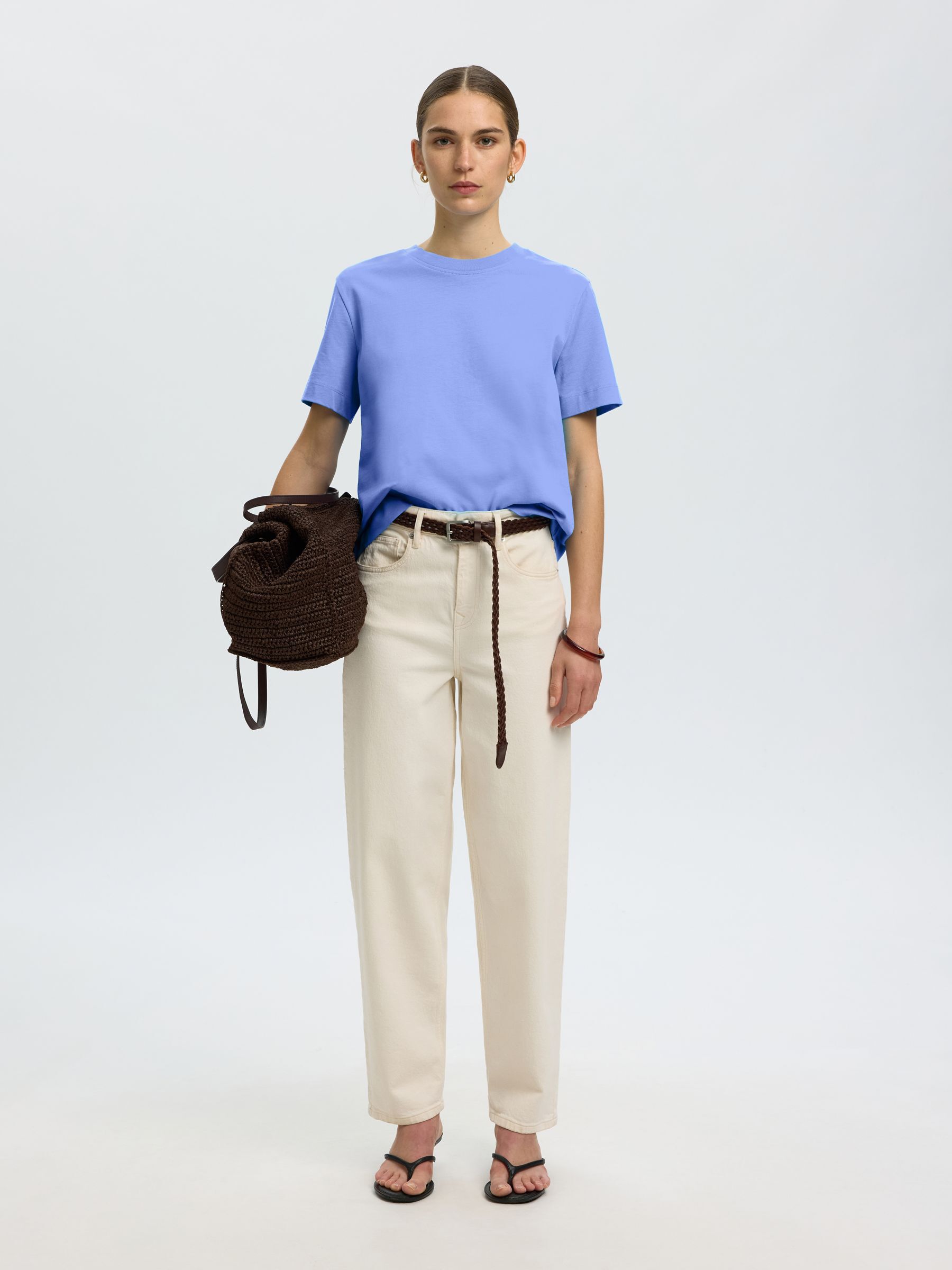 BOXY T-SHIRT, Cornflower Blue, highres