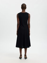 LEINENMIX MAXIKLEID, Black, highres