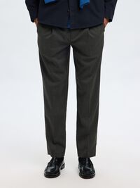VISCOSEMIX PLOOIEN BROEK, Dark Grey Melange, highres