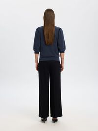 PUFF SLEEVE SWEATSHIRT, Dark Sapphire, highres