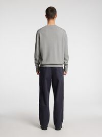 COUPE CLASSIQUE PULL EN MAILLE, Light Grey Melange, highres