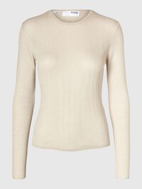 TOP A MANICHE LUNGHE, Birch, highres