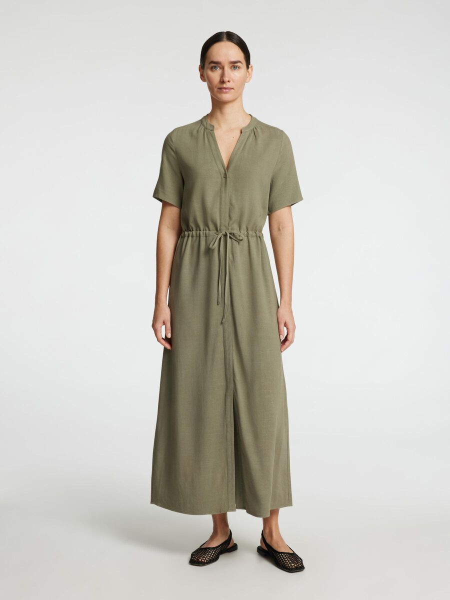 Selected KURZARM BLUSENKLEID, Vetiver, highres - 16096446_Vetiver_003.jpg