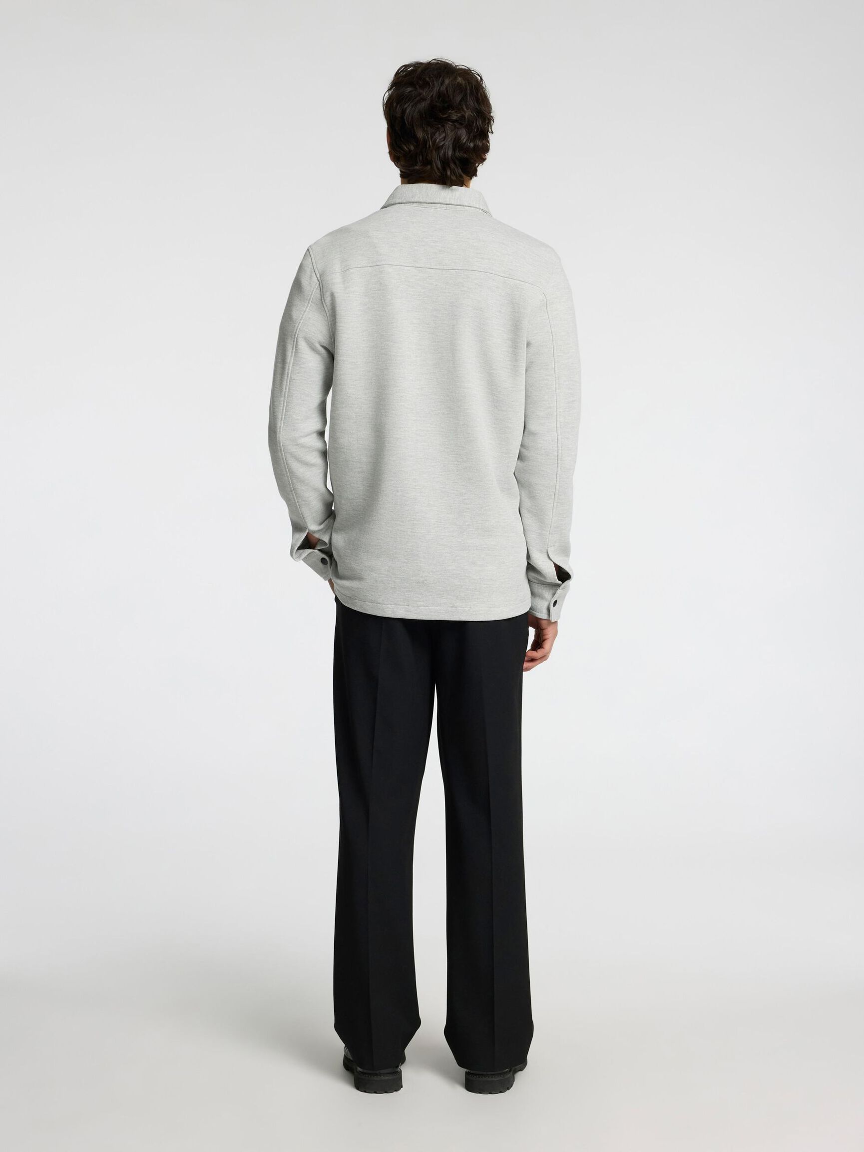 CLASSIQUE SURCHEMISE, Light Grey Melange, highres