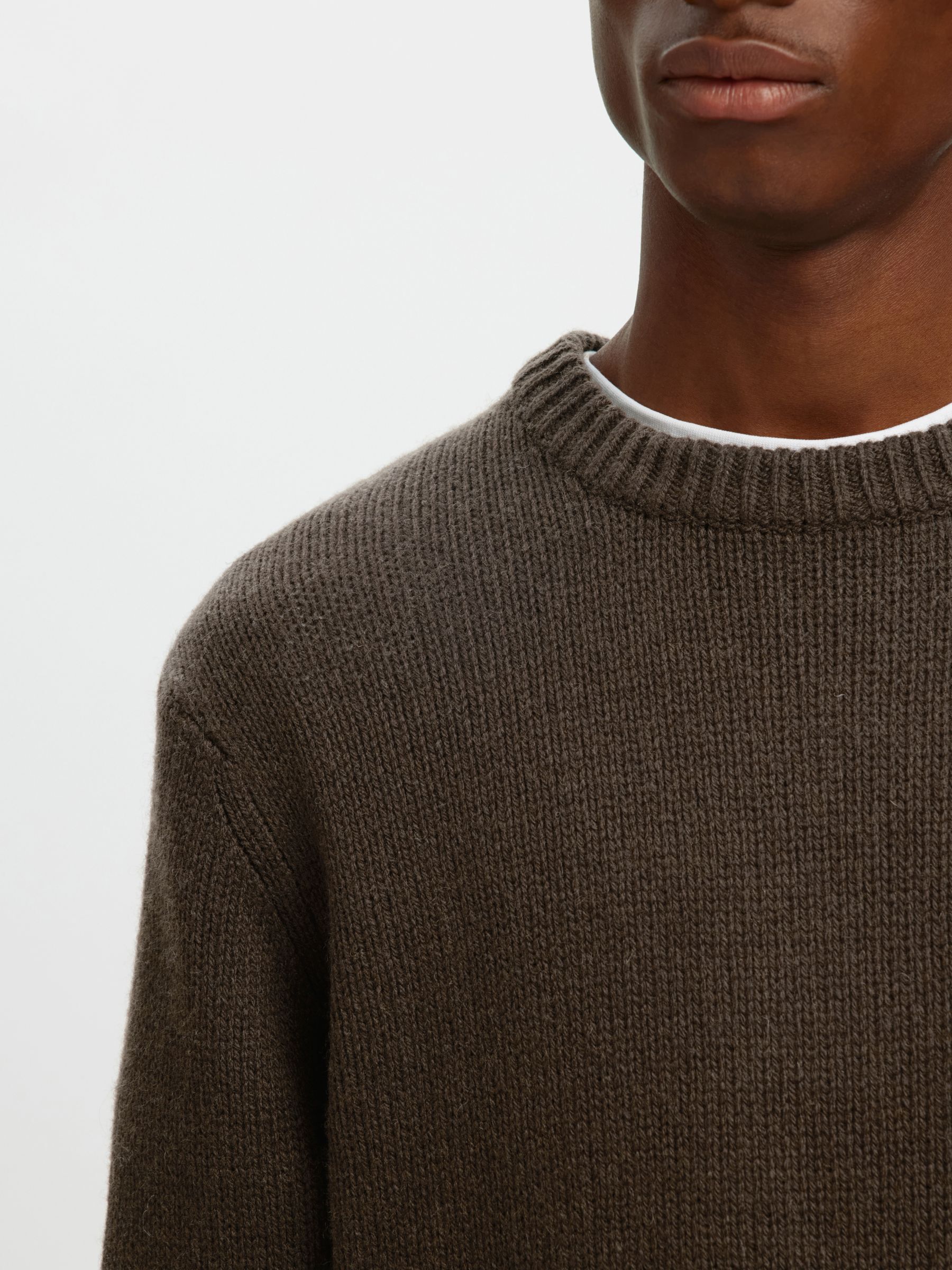 RELAXED FIT WOLLGEMISCH PULLOVER, Demitasse, highres