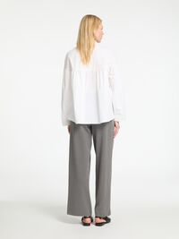 CAMICETTA A MANICHE LUNGHE, Bright White, highres