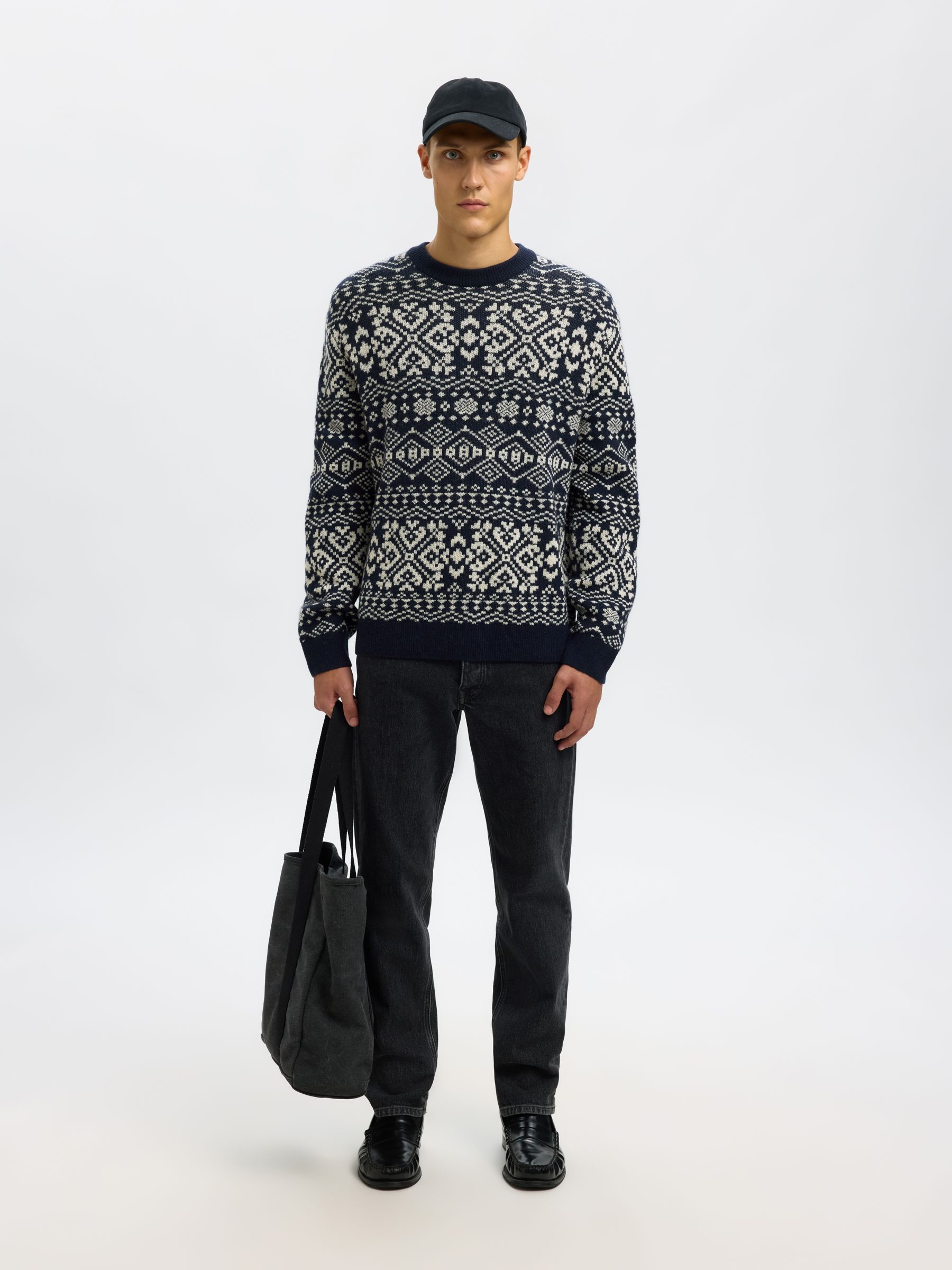 WOLLMIX PULLOVER MIT RUNDHALSAUSSCHNITT, Sky Captain, highres