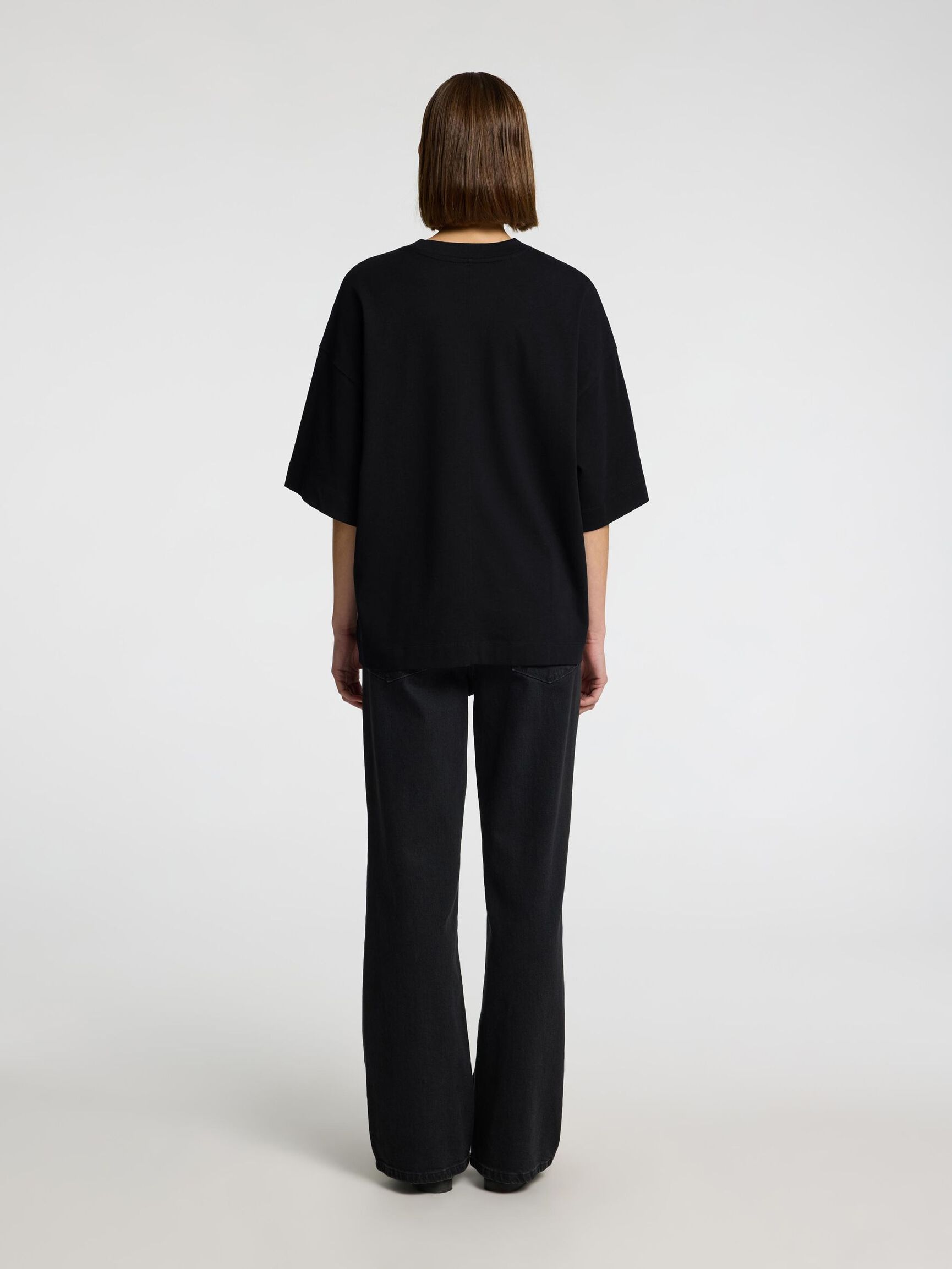ESSENTIAL OVERSIZED T-SHIRT, Black, highres