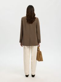 RELAXED FIT BLAZER, Chocolate Chip, highres