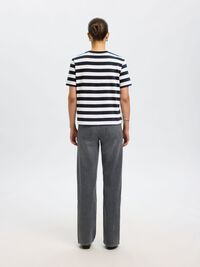 STRIPED BOXY FIT T-SHIRT, Dark Sapphire, highres