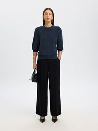 PUFF SLEEVE SWEATSHIRT, Dark Sapphire, highres