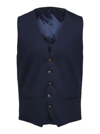 KLASSIEK WOLMIX GILET, Navy Blazer, highres