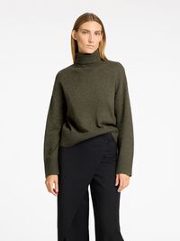 WOLLGEMISCH ROLLKRAGEN PULLOVER, Kalamata, highres