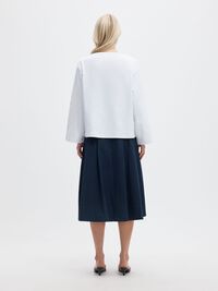 BOAT NECK COTTON LONG-SLEEVED T-SHIRT, Bright White, highres