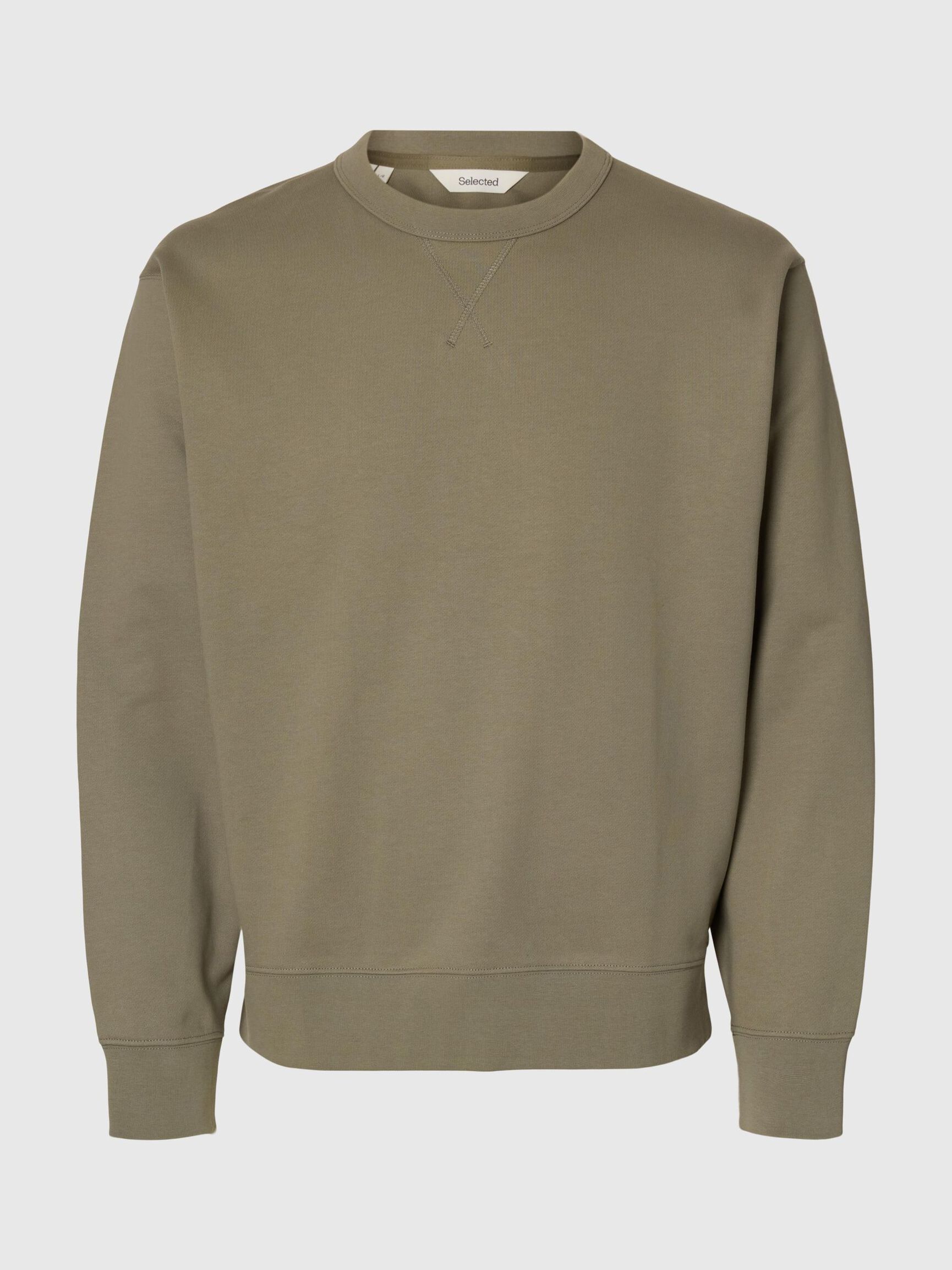100% COTTON SWEATSHIRT, Vetiver, highres