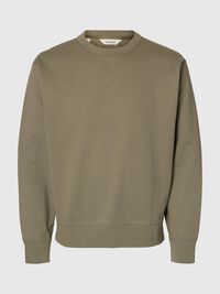 100% COTTON SWEATSHIRT, Vetiver, highres