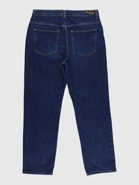 DARK WASH STRAIGHT FIT JEANS, Dark Blue Denim, highres