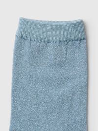 KNITTED GLITTER SOCKS, Dusty Blue, highres