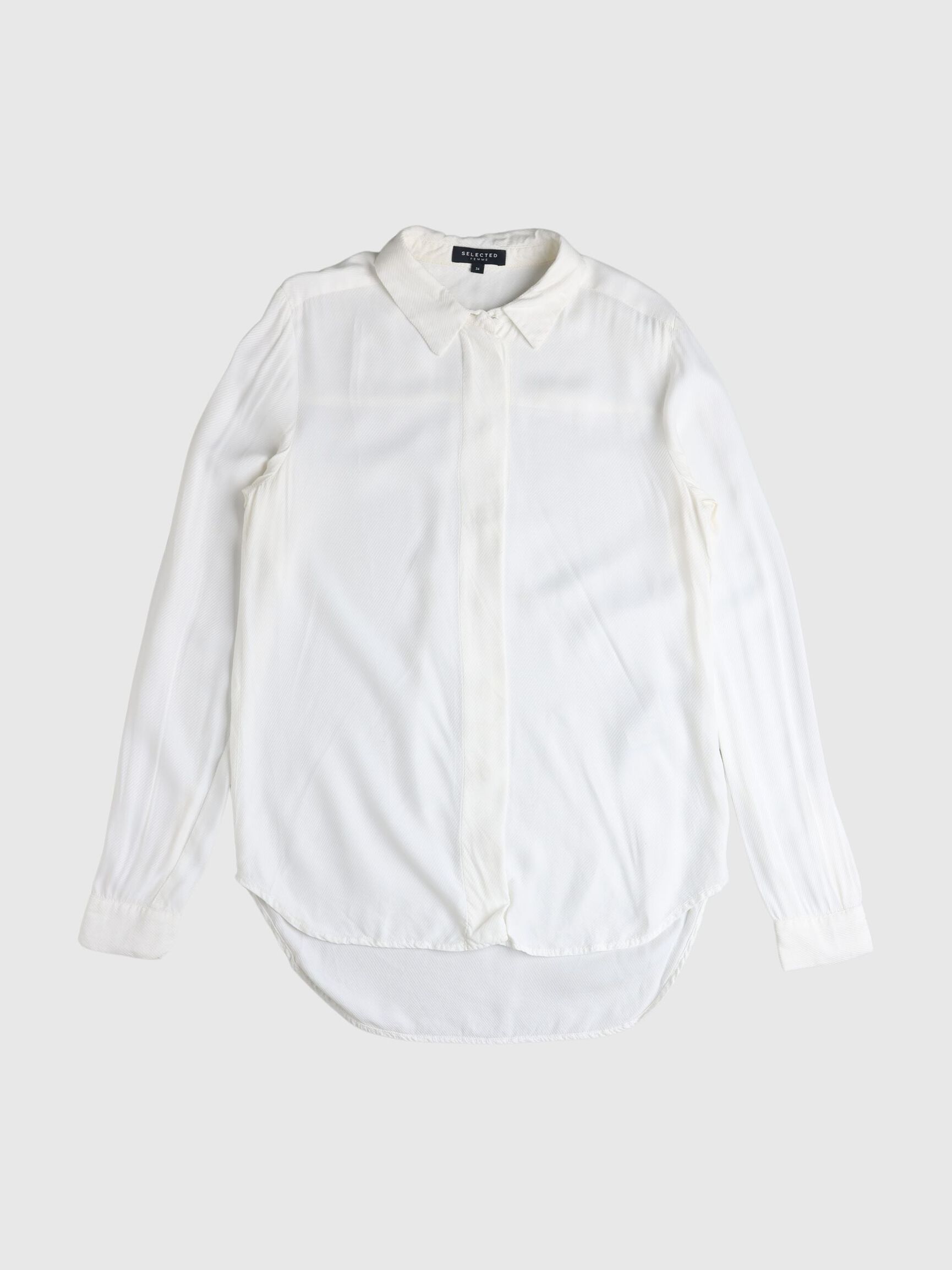 HIDDEN PLACKET SHIRT, Snow White, highres