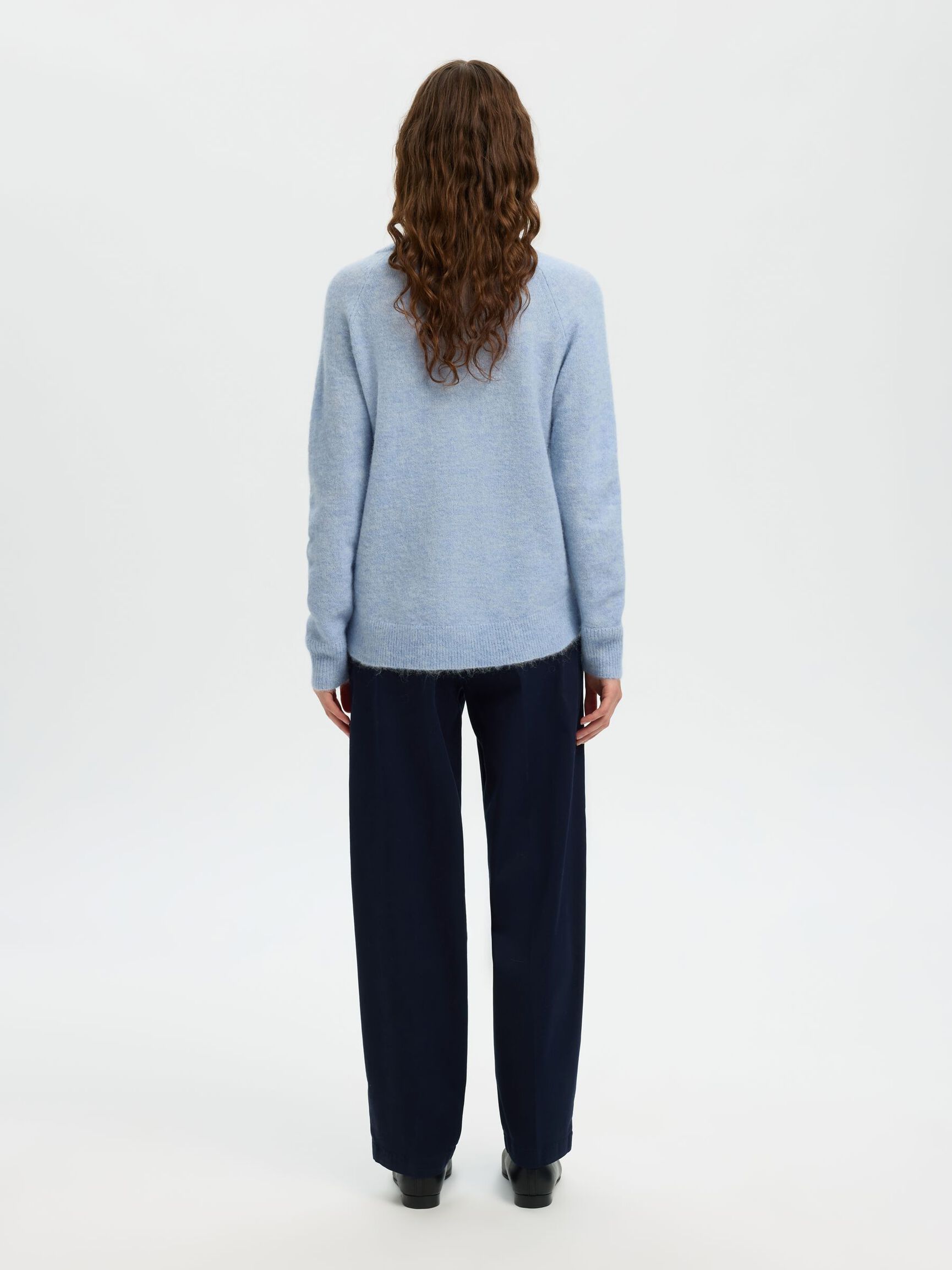 WOOL BLEND JUMPER, Cashmere Blue, highres
