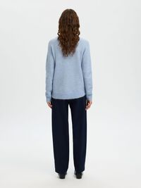 WOOL BLEND JUMPER, Cashmere Blue, highres