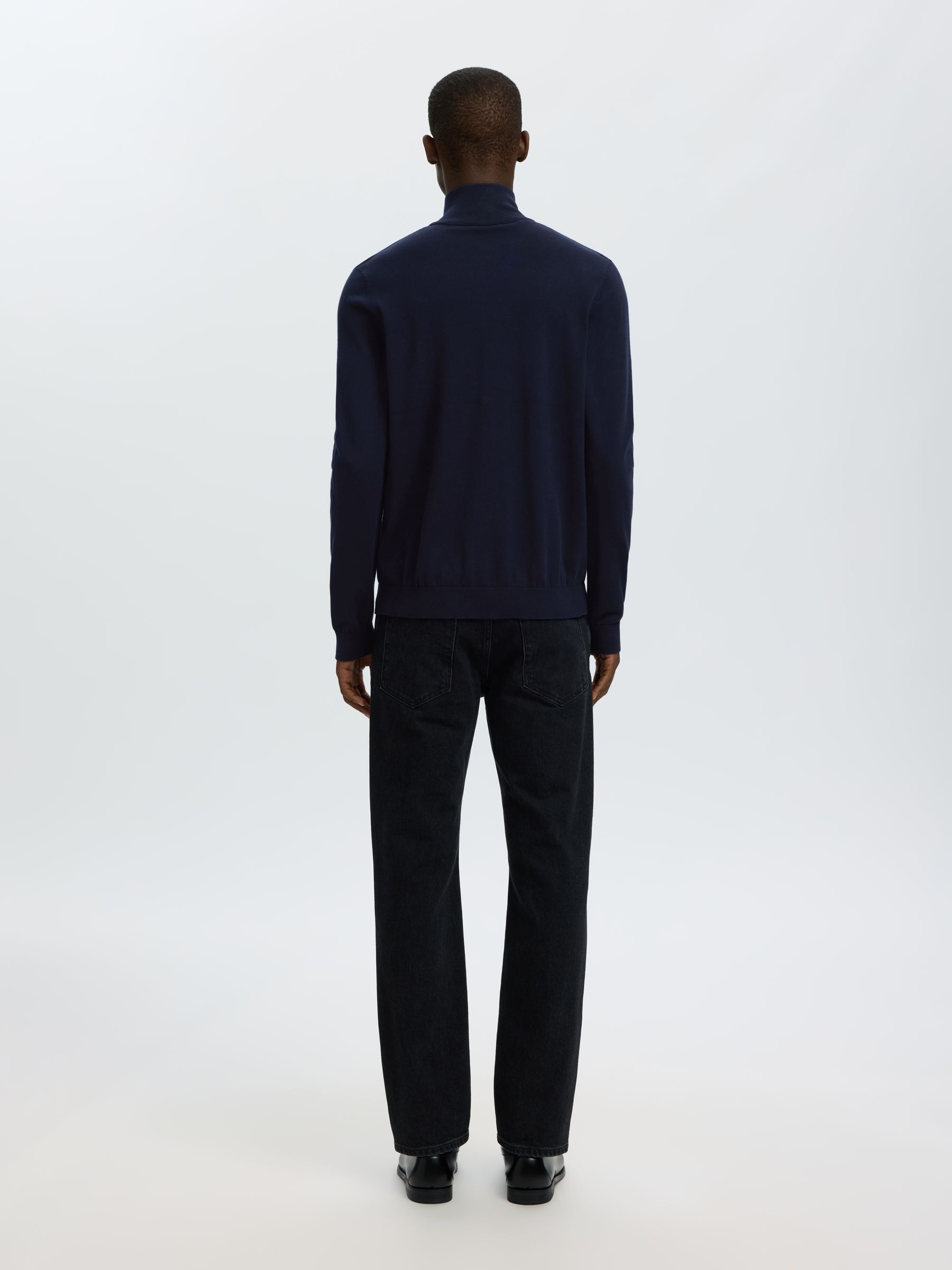 ZIP-UP CARDIGAN, Navy Blazer, highres