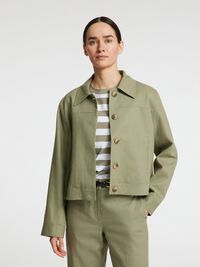 STRIPED BOXY FIT T-SHIRT, Vetiver, highres