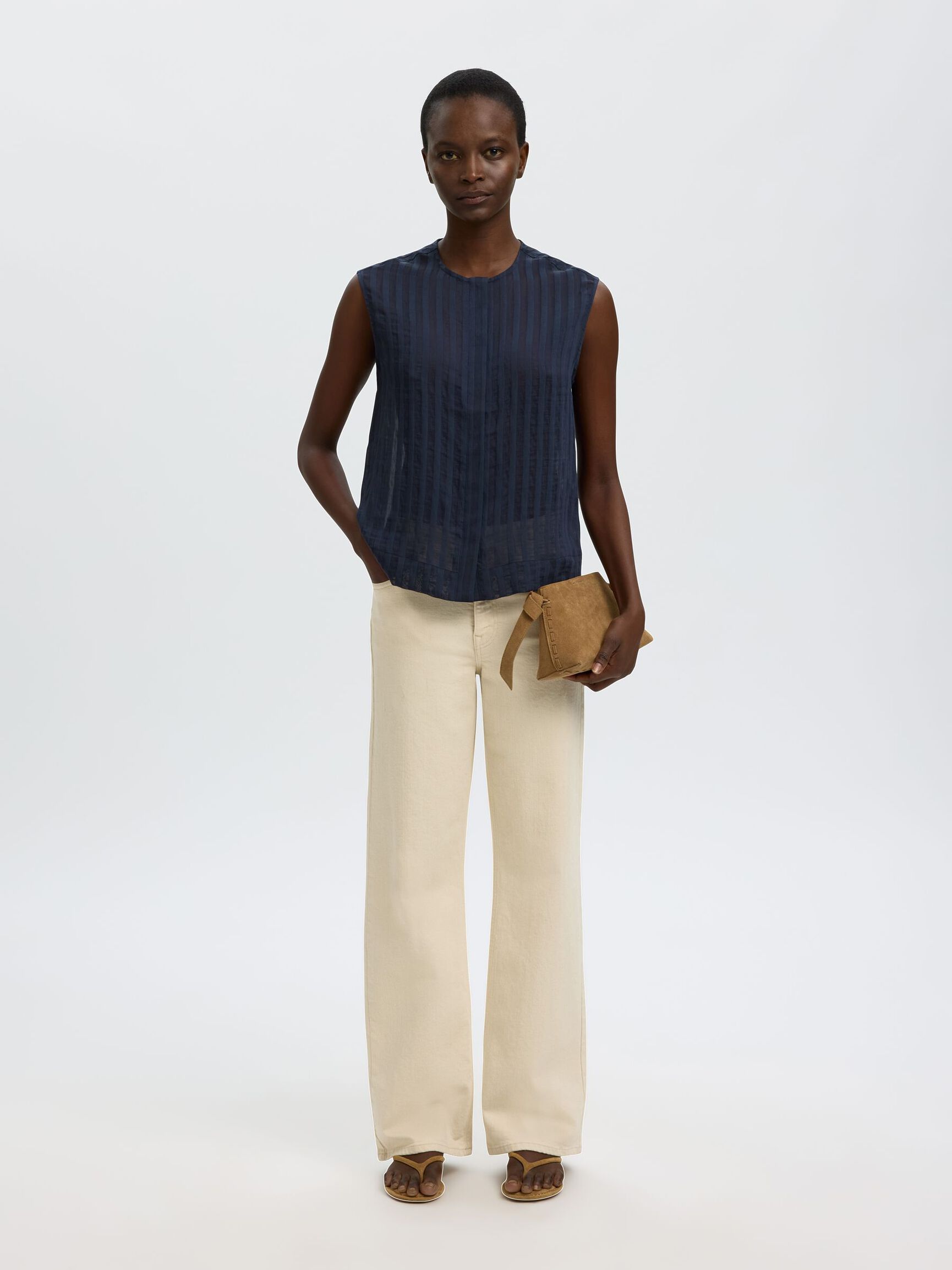 OVERSIZED FIT MOUWLOOS HEMD, Dark Sapphire, highres