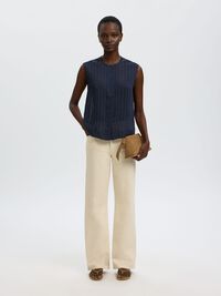 OVERSIZED FIT MOUWLOOS HEMD, Dark Sapphire, highres