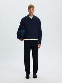 STRIKKET ULLBLANDING GENSER MED HALV GLIDELÅS, Sky Captain, highres