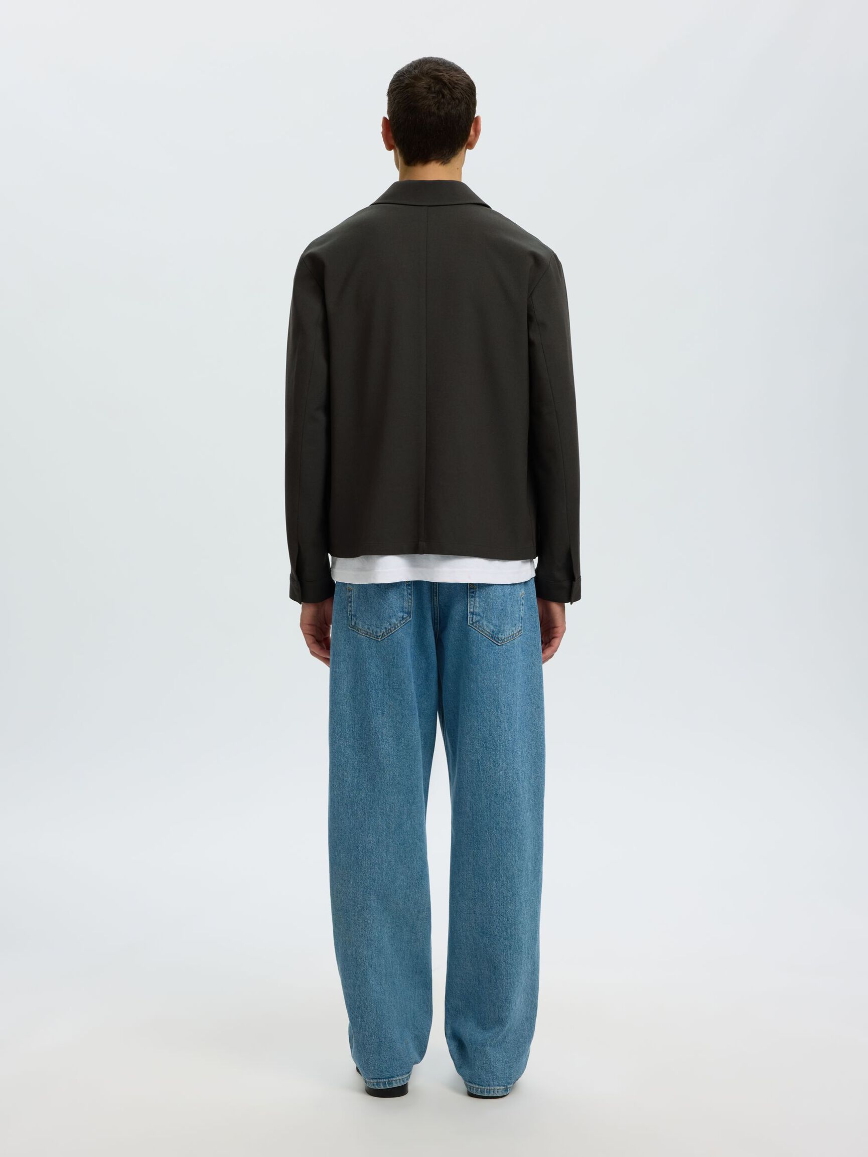 TAILORED OVERSHIRT, Peat, highres