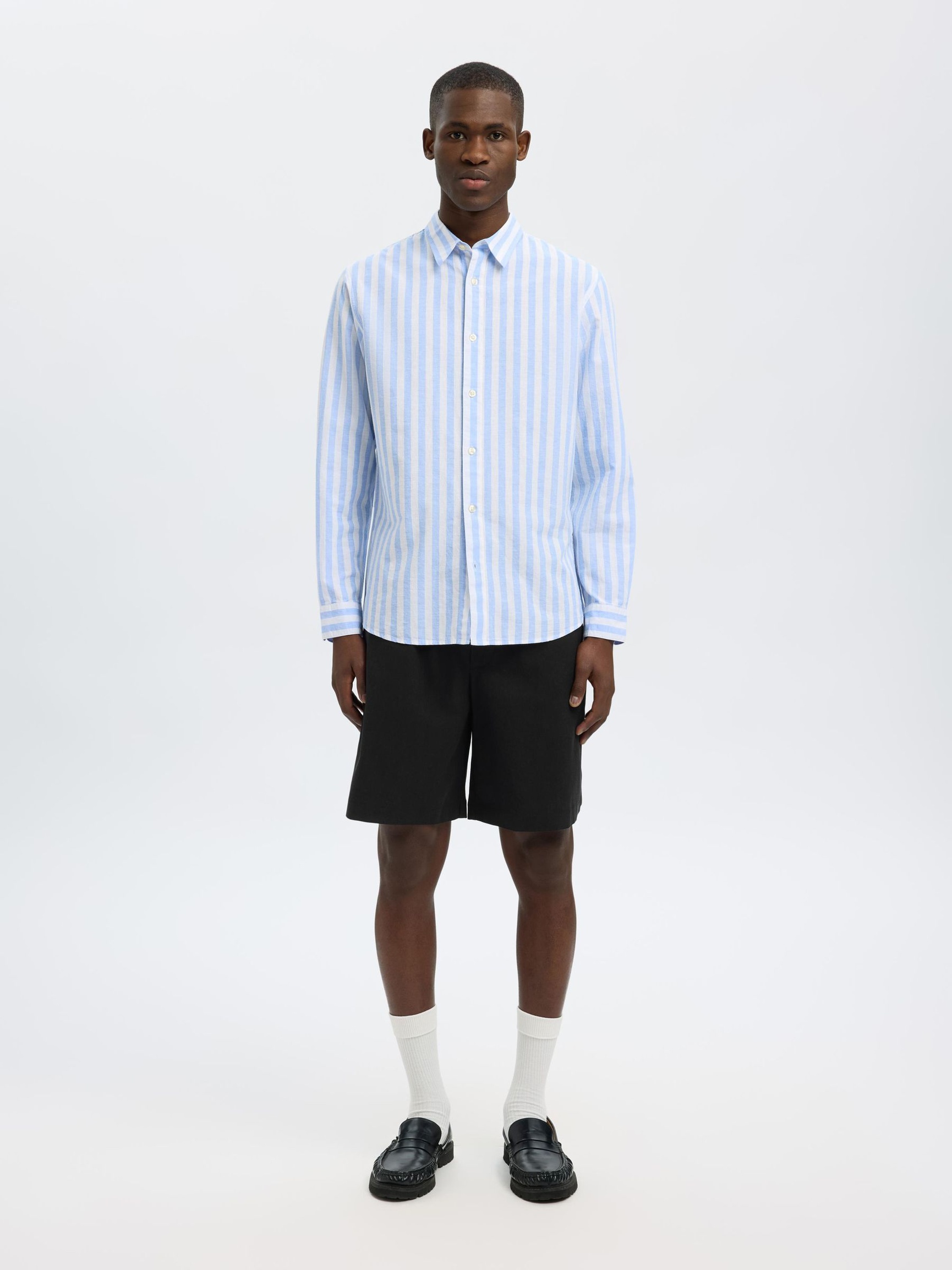 LOOSE FIT SHORTS, Black, highres