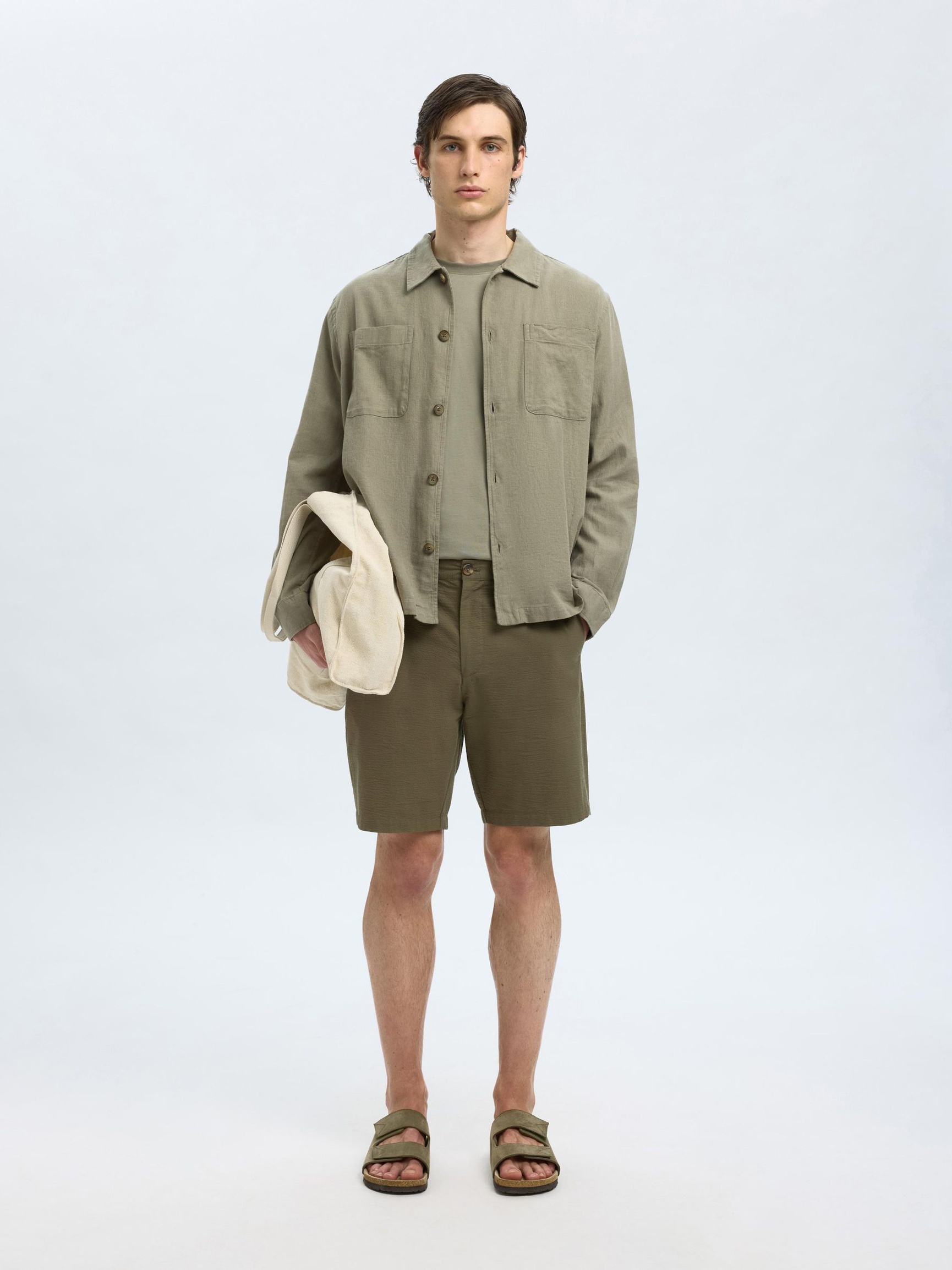 SEERSUCKER SHORTS, Kalamata, highres