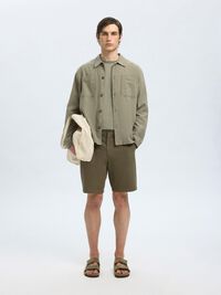 SEERSUCKER SHORTS, Kalamata, highres