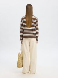 BOXY FIT LANGÆRMET T-SHIRT, Chestnut, highres